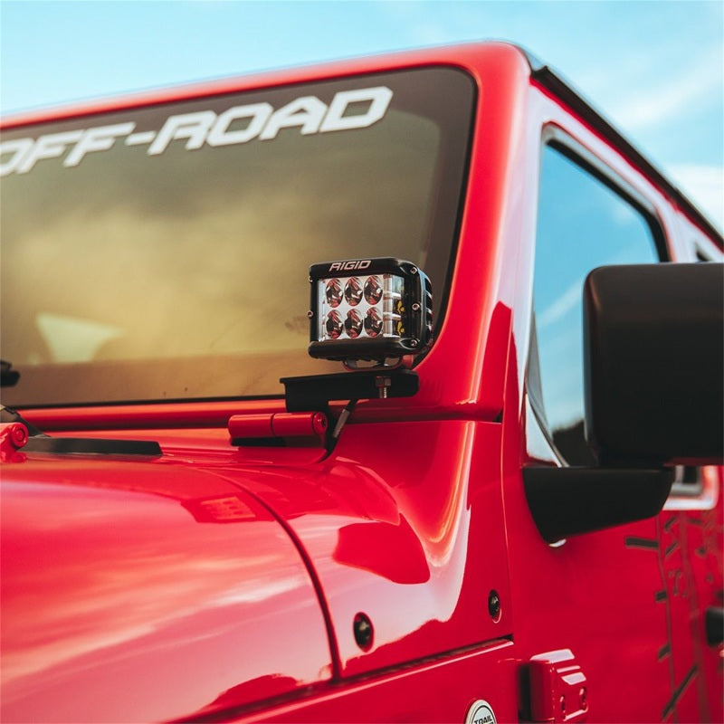 Rigid Industries 2018 Jeep JL - A-Pillar Mount Kit - Mounts Set of D / D-SS / SR-M / Ignite Series