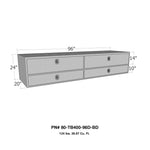 Westin/Brute High Cap 96in Stake Bed Contractor TopSider w/ Bottom Drawers - Aluminum