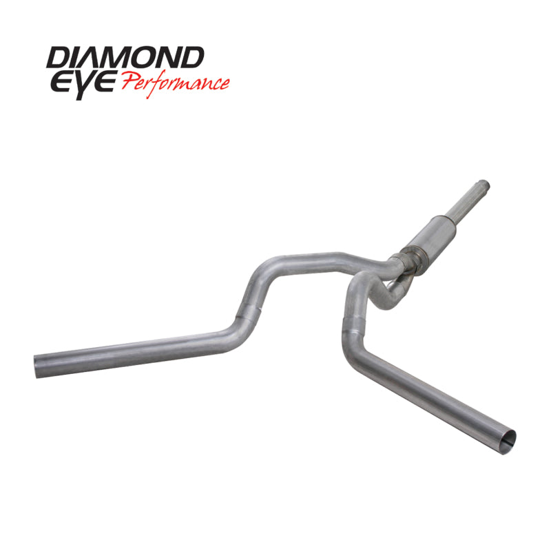 Diamond Eye KIT 4in Catback DUAL AL: 94-97 FORD 7.3L F250/F350 PWRSTROKE