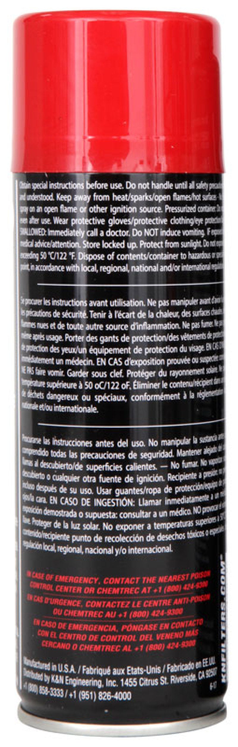 K&N 6.5 OZ Aerosol Spray Air Filter Oil