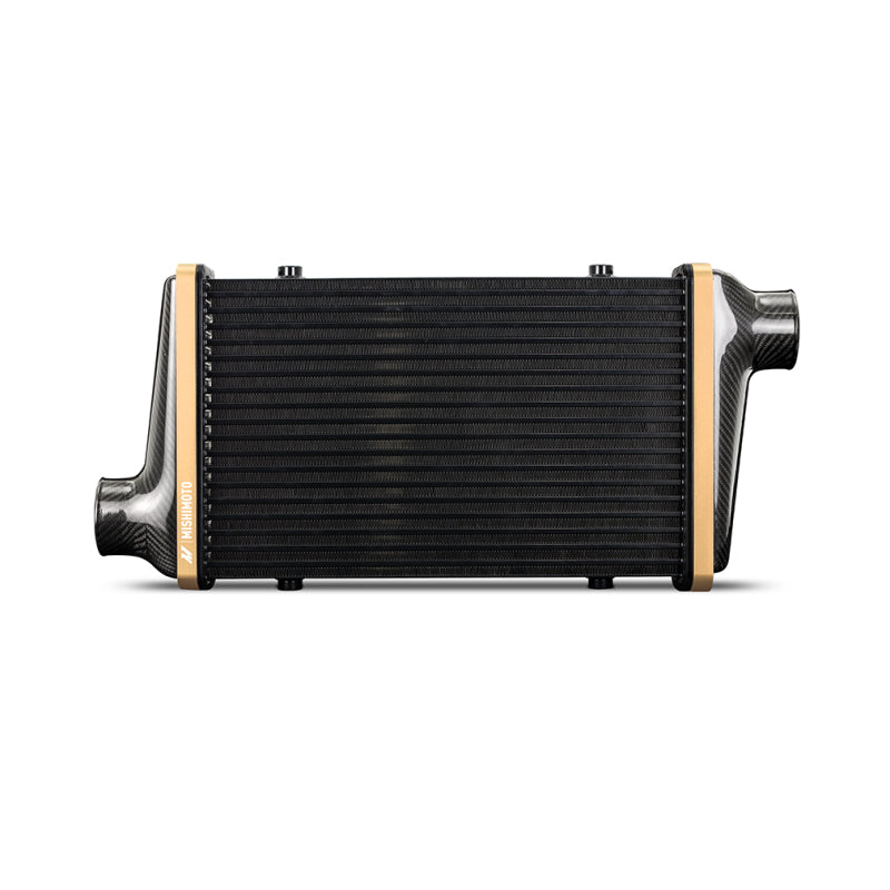 Mishimoto Universal Carbon Fiber Intercooler - Matte Tanks - 450mm Black Core - S-Flow - GR V-Band