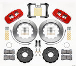 Wilwood AERO6 Front Hat Kit 14.00 Red 2005-2014 Mustang w/ BMR Suspn. w/Lines