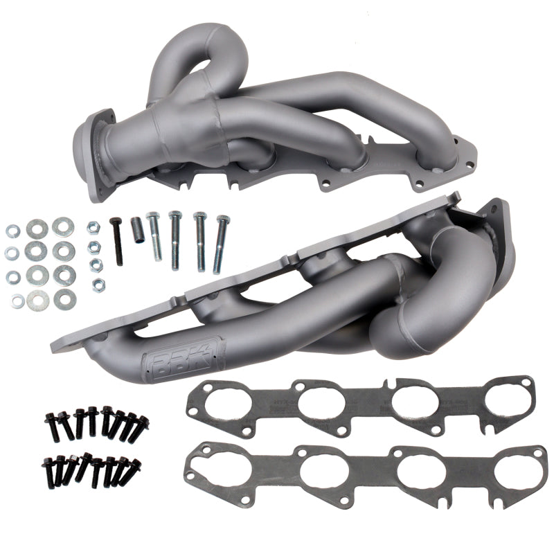 BBK 14-18 GM Truck 5.3/6.2 1 3/4in Shorty Tuned Length Headers - Titanium Ceramic