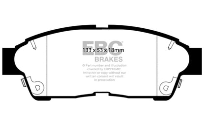 EBC 93-97 Geo Prizm 1.6 Ultimax2 Front Brake Pads