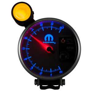 AutoMeter Gauge Tachometer 5in. 10K RPM Pedestal W/ Ext. Shift-Lite White Mopar