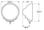 Hella Rallye 4000 Series Chrome Euro Beam 12V Halogen Lamp with Position Lamp