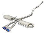 aFe Takeda 3in 304 SS Cat-Back Exhaust System w/ Blue Tips 2017+ Honda Civic Si 4Dr I4 1.5L (t)