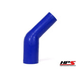 HPS Performance Silicone 45 Degree Elbow HoseHigh Temp 4-ply Reinforced1-3/4" - 2-1/2" IDBlue