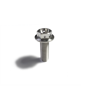 Ticon Industries Titanium Bolt Flanged M10x30x1.5TP 14mm 6pt Head Drilled