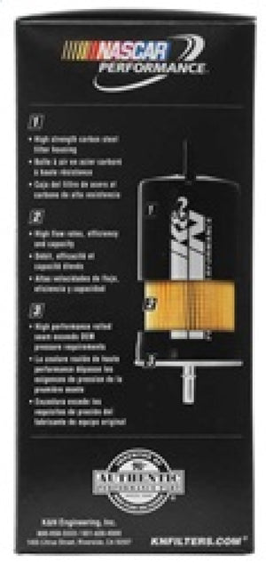 K&N Cellulose Media Fuel Filter 3in OD x 6.938in L