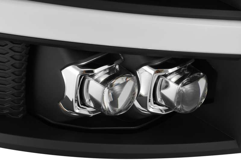 AlphaRex 07-13 Chevy 1500HD NOVA LED Proj Headlights Plank Style Matte Blk w/Activ Light/Seq Signal