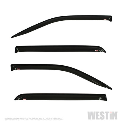 Westin 2019 RAM 1500 Crew Cab (Non Classic) Slim Wind Deflector 4pc - Smoke