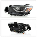 Spyder Mazda CX-5 13-15 Projector Headlights - DRL LED - Black PRO-YD-MCX513-DRL-BK