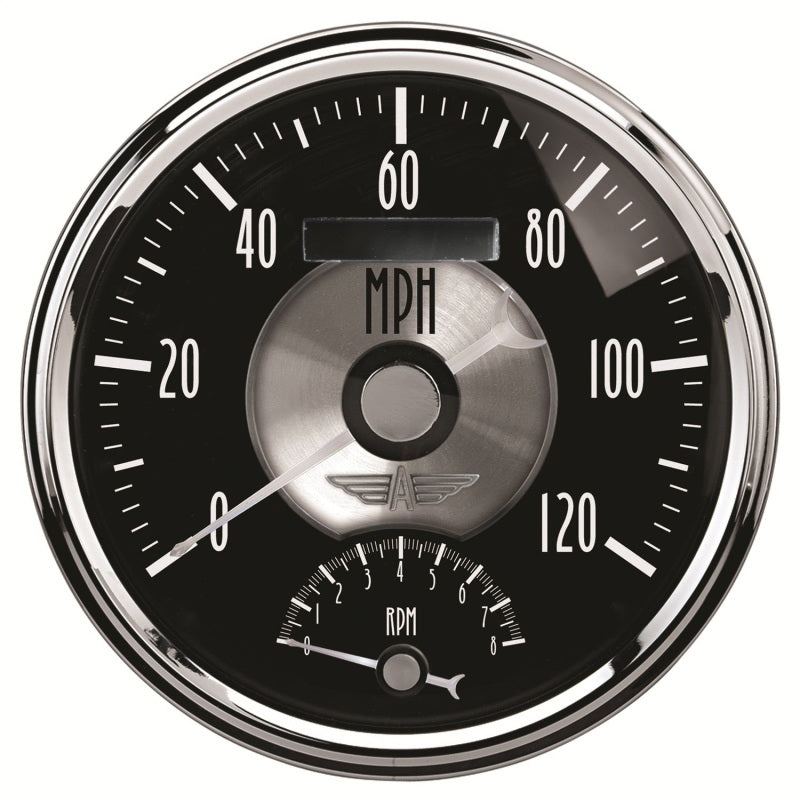 Autometer Prestige Series Black Diamond 5in Gauge Tachometer/Speedometer Combo (120mph 8k RPM)