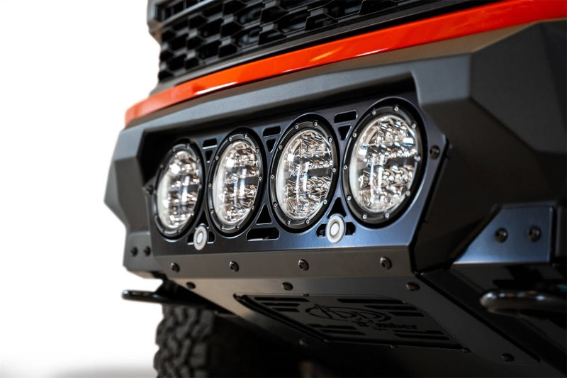 Addictive Desert Designs 2021+ Ford Raptor Bomber Front Bumper w/ 4 Rigid 360 6in Light Mounts