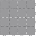 WeatherTech TechFloor 12in x 12in Solid Floor Tile w/ Raised Squares - Grey