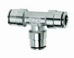 Firestone Union Tee 1/4in. Nickel Push-Lock Air Fitting - 6 Pack (WR17603453)