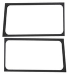 DEI 18-23 Jeep Wrangler JL 2-Door Boom Mat Rear Side Window Trim - 2 Piece - Black Leather Look