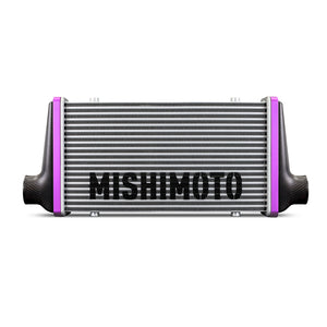 Mishimoto Universal Carbon Fiber Intercooler - Matte Tanks - 525mm Black Core - C-Flow - BK V-Band