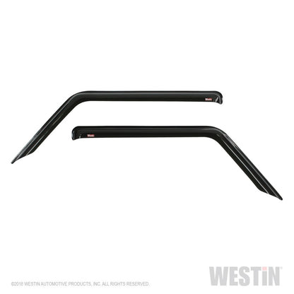 Westin 2018-2019 Jeep Wrangler JL Slim Wind Deflector 2pc - Smoke