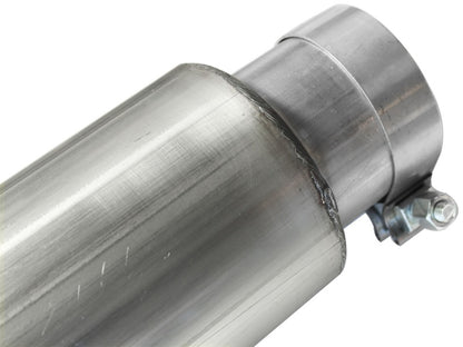 aFe MACHForce XP 5in DPF-Back Stainless Steel Exh Sys, Black tip, Ford Diesel Trucks 08-10 V8-6.4L