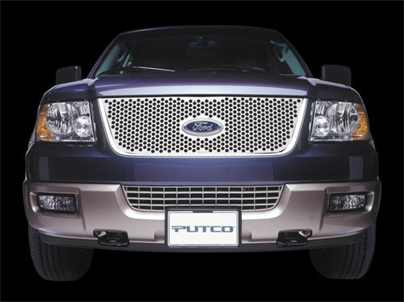 Putco 04-05 Ford Ranger w/ Logo CutOut (Honeycomb Grille) Punch Stainless Steel Grilles