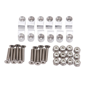 Russell Performance Billet 3/16in Tubing Clamp Natural Finish (12 pcs.)