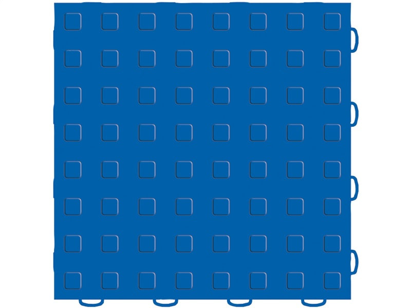 WeatherTech TechFloor 12in x 12in Solid Floor Tile w/ Raised Squares - Blue