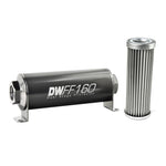 DeatschWerks Stainless Steel 5 Micron Universal Inline Fuel Filter Housing Kit (160mm)