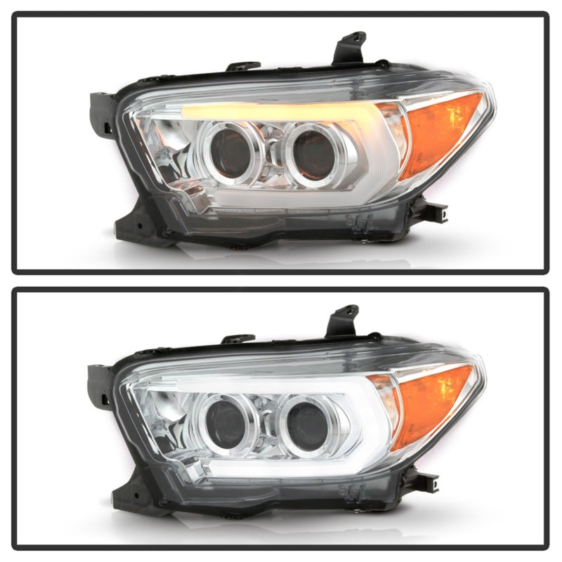 Spyder Signature Toyota Tacoma 16-18 TRD Model Projector Headlights-Chrome (PRO-YD-TT16V1-SEQ-C)