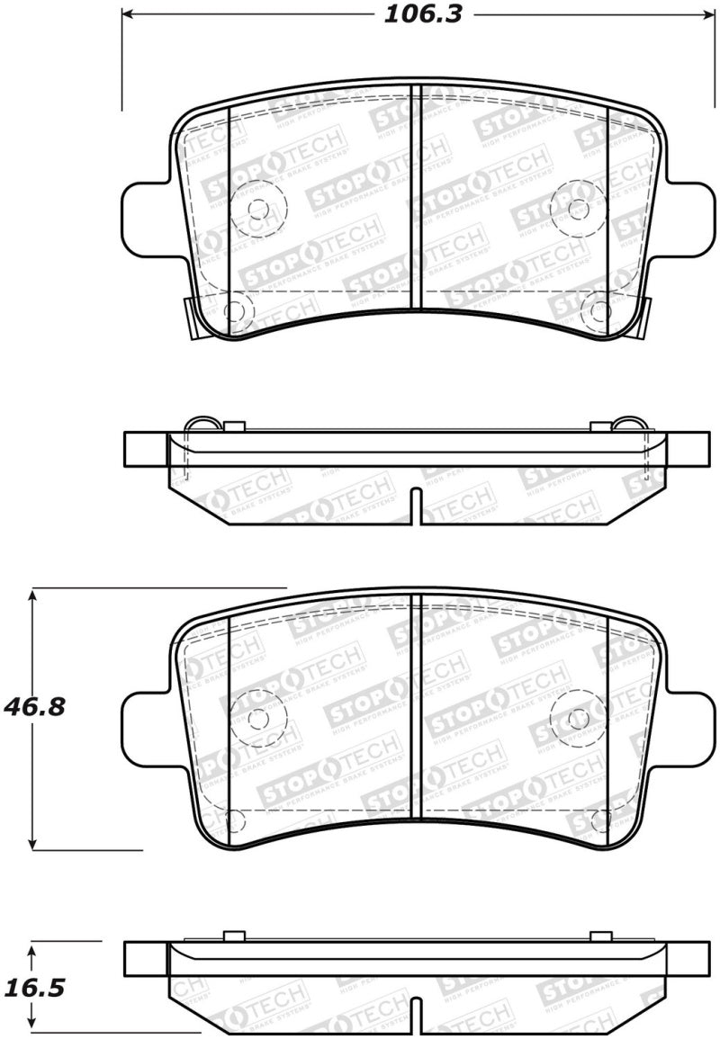 StopTech Street Brake Pads - Rear