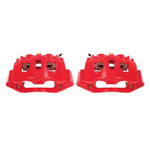 Power Stop 11-19 Chevrolet Silverado 2500 HD Rear Red Calipers w/Brackets - Pair