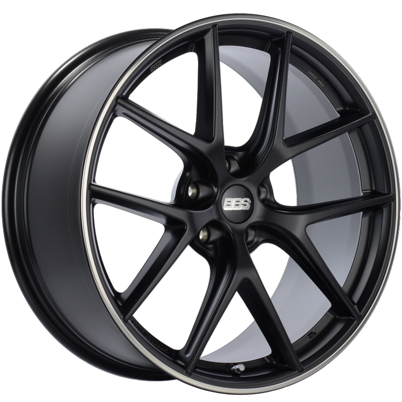 BBS CI-R 20x9 5x120 ET25 Satin Black Polished Rim Protector Wheel -82mm PFS/Clip Required