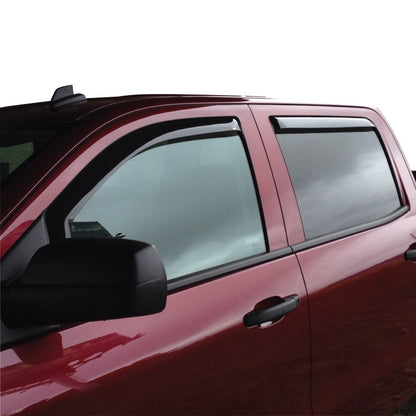 Westin 2014-2018 Chevy Silverado 1500 Crew Cab In-Channel Wind Deflector 4pc - Smoke