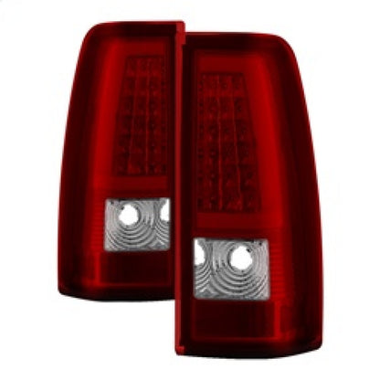 xTune Chevy Silverado 1500/2500/3500 99-02 / Version 3 Tail Lights Red Clear ALT-ON-CS99V3-LBLED-RC