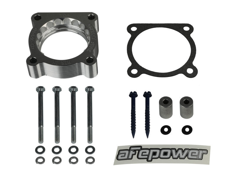 aFe 07-12 Dodge 1500 / 07-12 Dodge Dakota V6 3.7L Silver Bullet Throttle Body Spacer - Silver