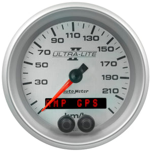 Autometer Ultra-Lite II 3-3/8in. 225KM/H (GPS) Speedometer Gauge