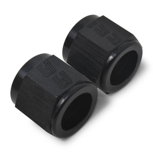 Russell Performance -6 AN Tube Nuts 3/8in dia. (Black) (2 pcs.)