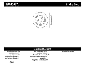 StopTech 04-10 Mazda3 Drilled Left Rear Rotor