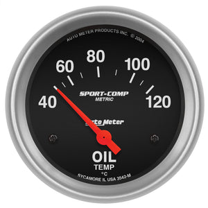 Autometer Sport-Comp 66.7mm 40-120 Deg C Short Sweep Electronic Oil Temperature Gauge