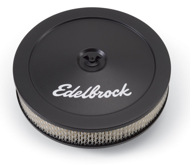 Edelbrock Air Cleaner Pro-Flo Series Round Steel Top Paper Element 10In Dia X 3 5In Black