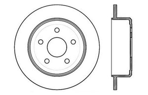 StopTech 12 Jeep Wrangler Rubicon Drilled Left Rear Rotor