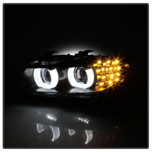 Spyder 09-12 BMW E90 3-Series 4DR Projector Headlights Halogen - LED - Black - PRO-YD-BMWE9009-BK