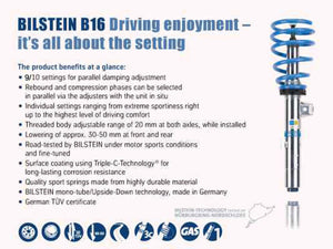 Bilstein B16 2008 Porsche 911 GT2 Front and Rear Suspension Kit