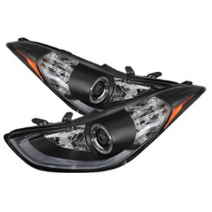 Spyder Hyundai Elantra 11-13 Projector Headlights LED Halo DRL Blk PRO-YD-HYELAN11-DRL-BK