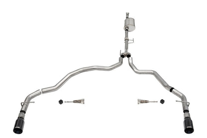 Corsa 2021-2025 Ford F-150 SuperCab/6.5ft Bed 3.5L V6 Sport Cat-Back Dual Rear Exit-Black PVD