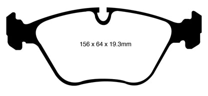 EBC 10-14 BMW X5 4.4 Twin Turbo (50) Greenstuff Front Brake Pads