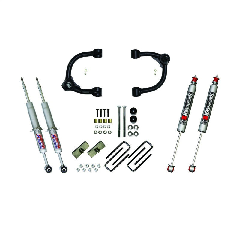 Skyjacker 3in Upper A-Arm Kit with Performance Struts and Rear Blocks and M95 Monotube Shocks