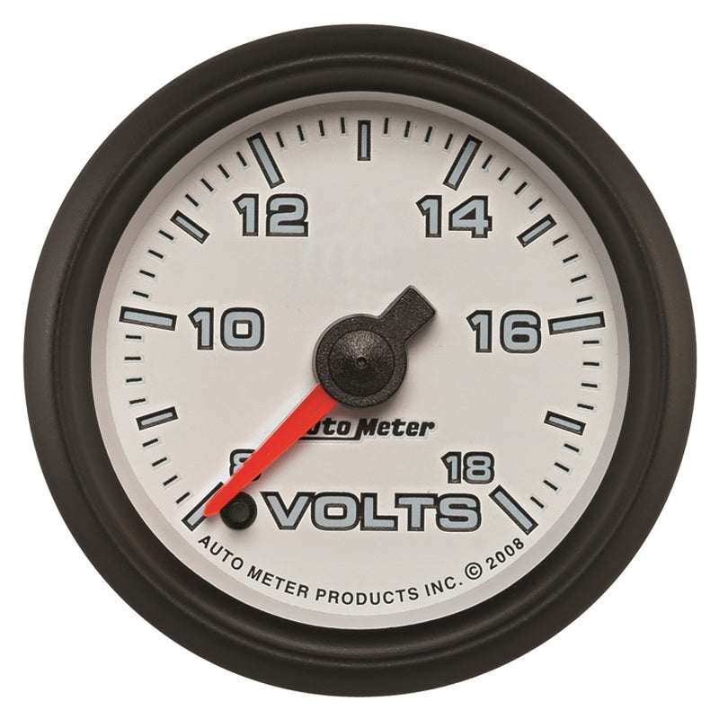 Autometer Pro-Cycle Gauge Voltmeter 2 1/16in 18V Digital Stepper Motor White