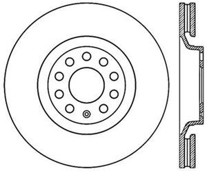 StopTech 01-09 Audi A4 Sport Slotted & Drilled Front Left Cyro Rotor